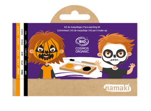 Kasvomaalaussetti, Pumpkin & Skeleton, organic