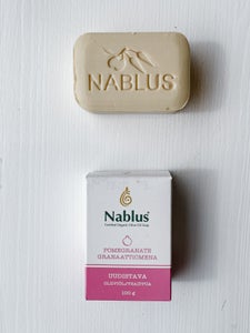 Nablus luomuoliivi&ouml;ljysaippua, granaattiomena