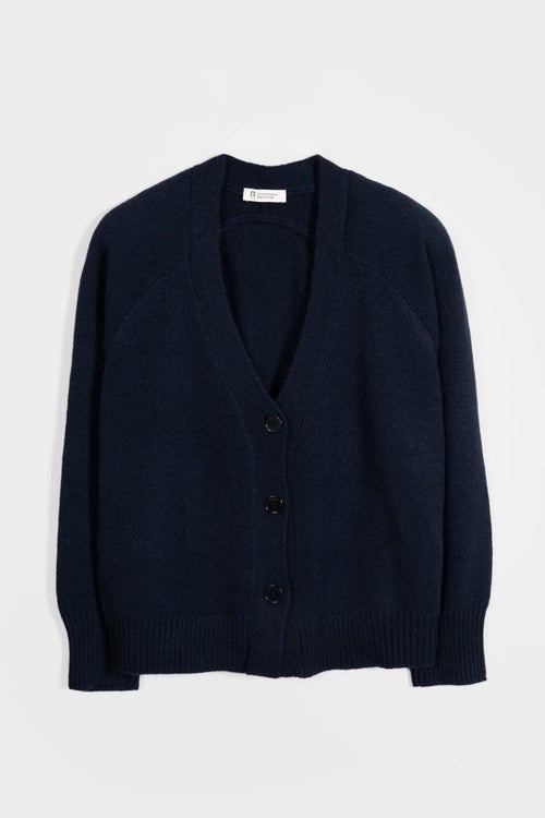 V-neck kashmirneuletakki, tummansininen