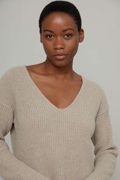 Ester V-neck kashmirneule