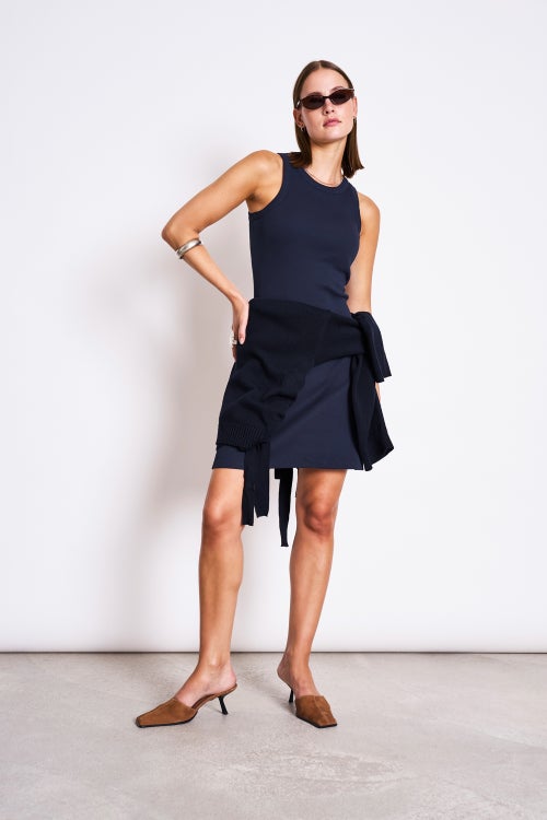 Porto ribbimekko, tummansininen