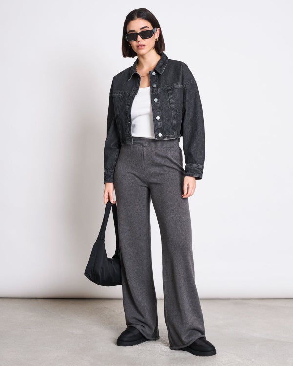 ARIA Kropattu farkkutakki, faded black